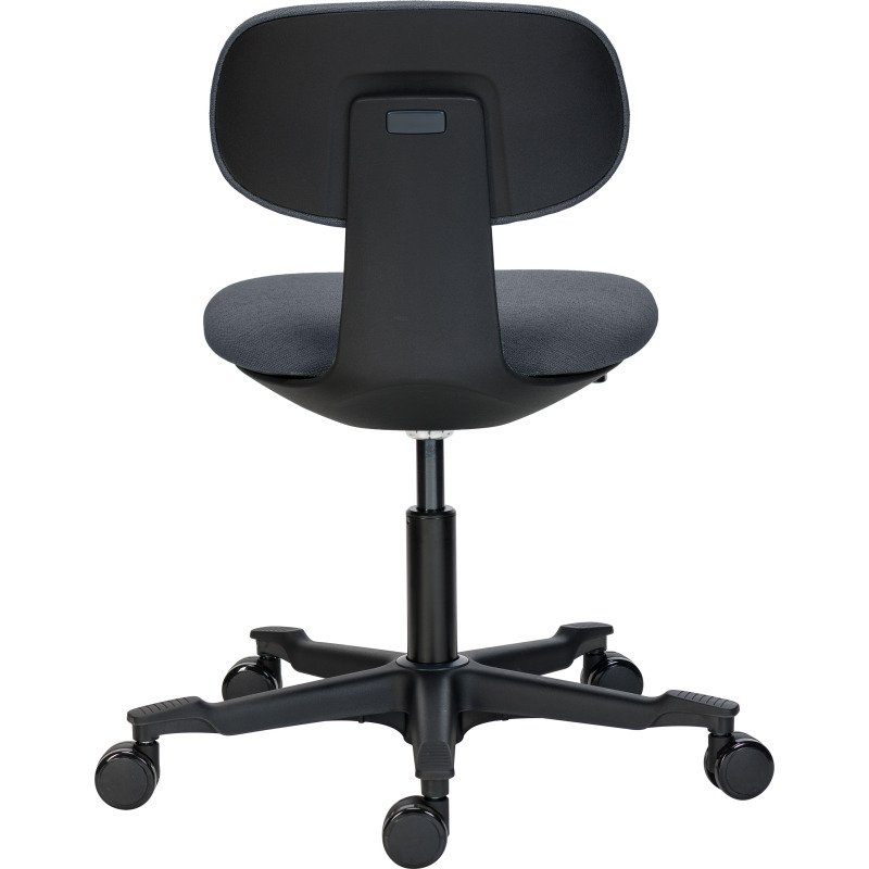 Chaise de bureau ZERTY tissu - dossier bas - sans accoudoirs - mécanisme haut/bas - pieds noir