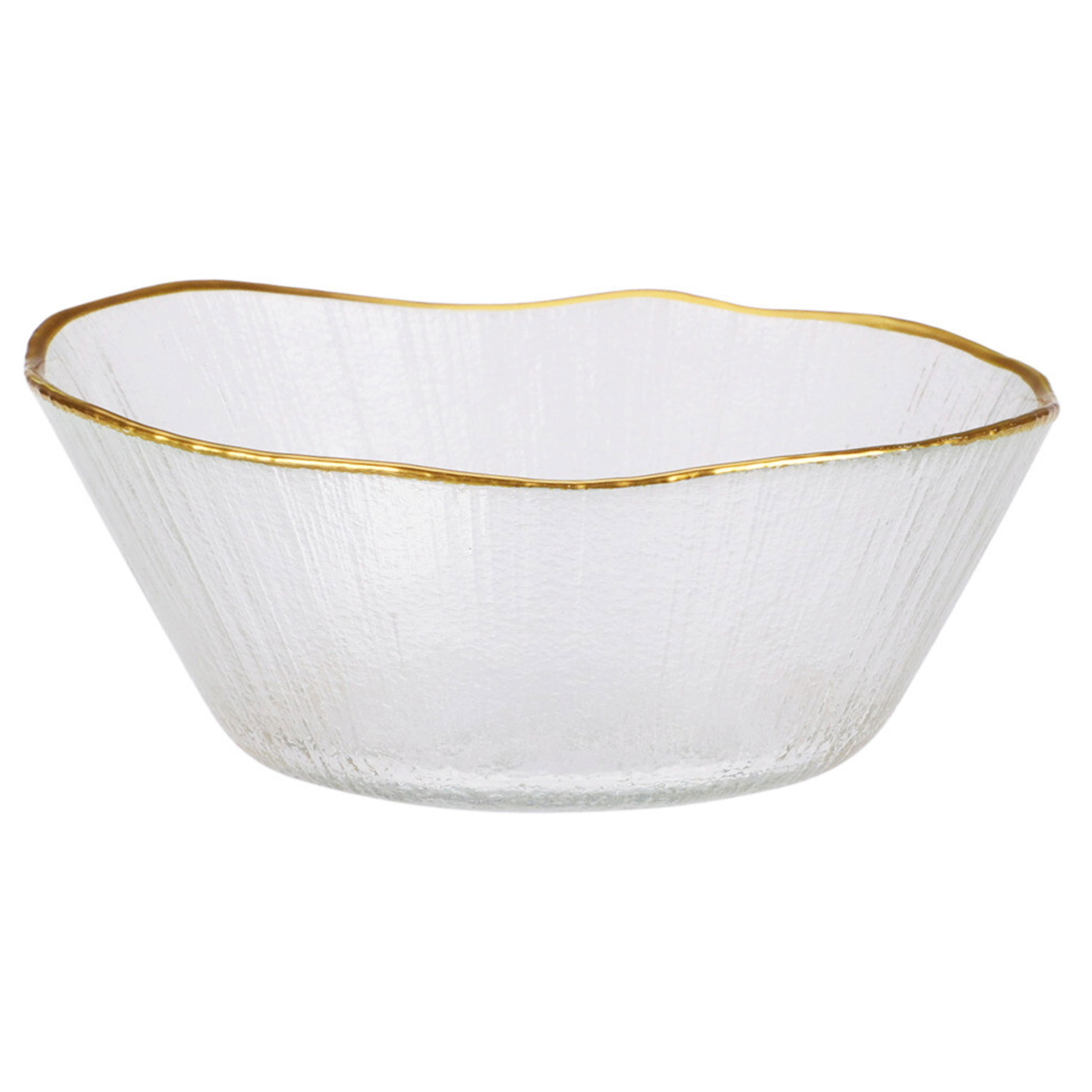 Glasschale -transparent-Gold - 15 cm