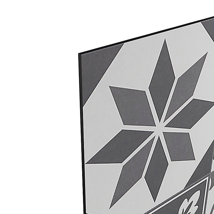 Crédence de cuisine GoodHome carreaux de ciment gris l. 180 cm x H. 60 cm x Ep. 3 mm