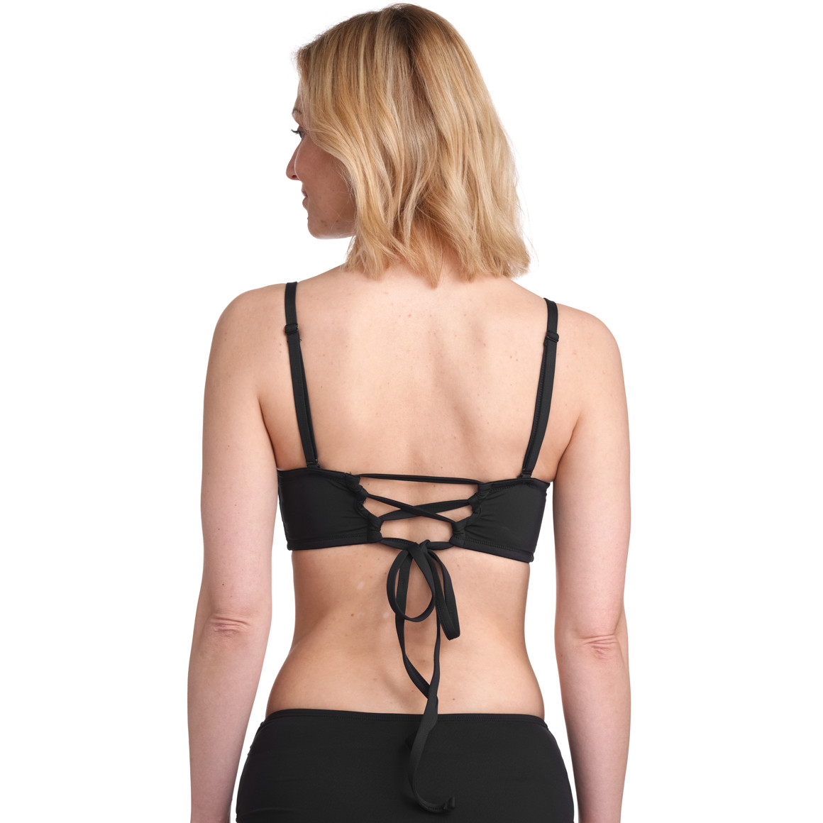 Gina Benotti Damen Bikinioberteil mit Biesen schwarz