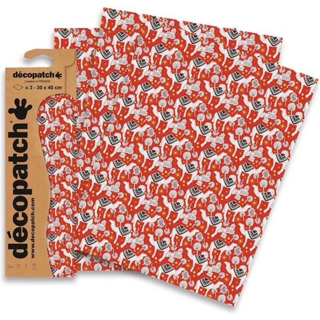 Pochette 3 Feuilles Identiques Ref 826 - Rouge