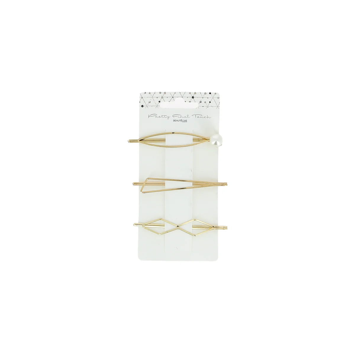 Barrettes Mixtes Dorées x3