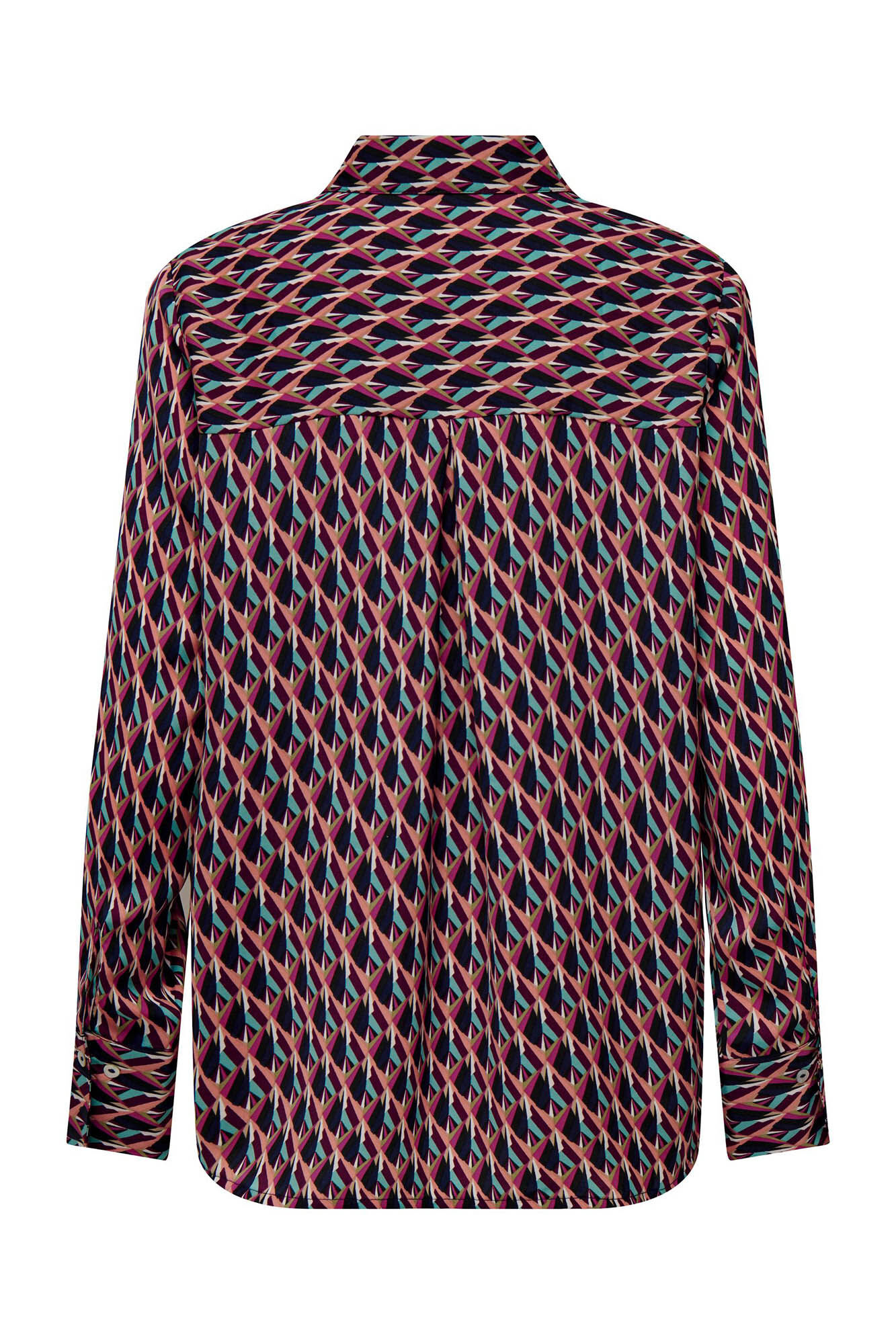 camisa de cetim estampada