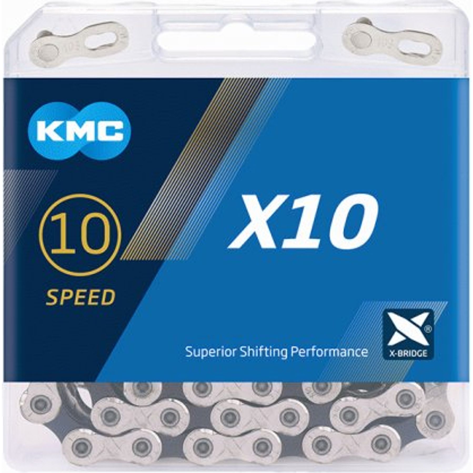 KMC X10 Silver/Black 10-speed Ketting