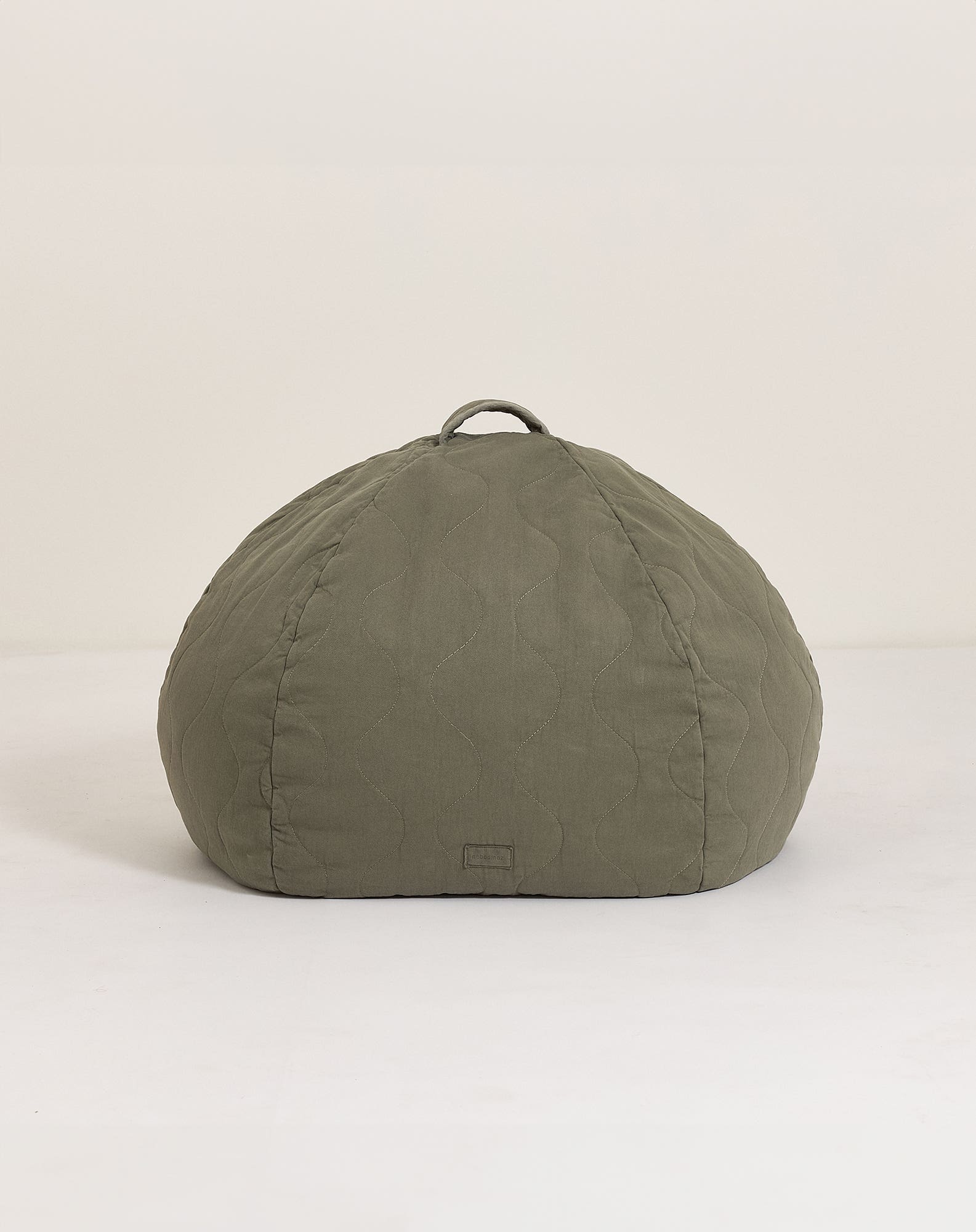 Pouf rond matelassé - taille enfant - landscape | Vert