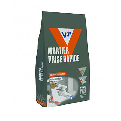 Mortier prise Rapide VPI 5kg scellement et rebouchage