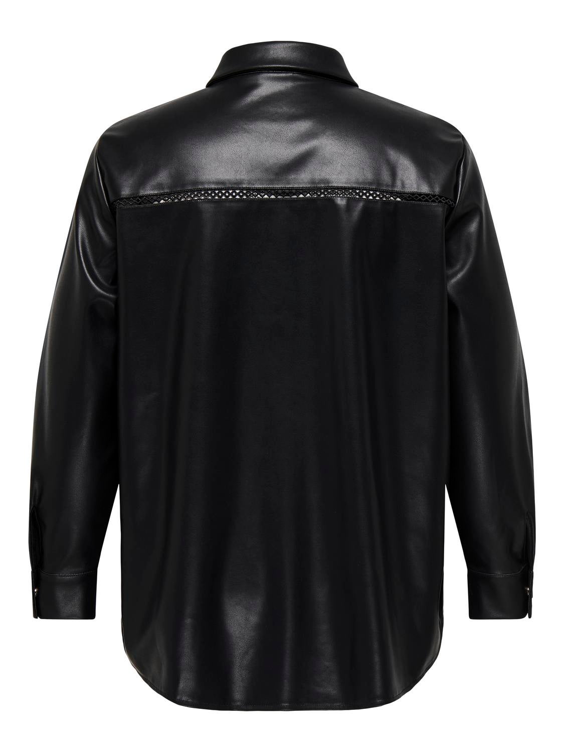 CARTANA Kunstlederhemd Black