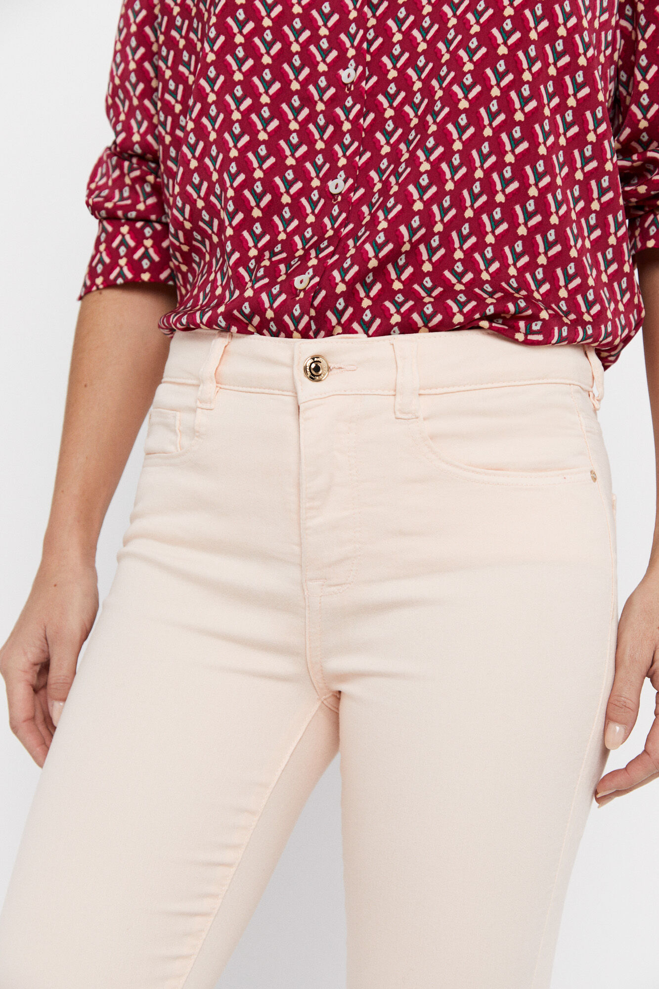 Calça jeans modeladora Sensational Fit - Rosa