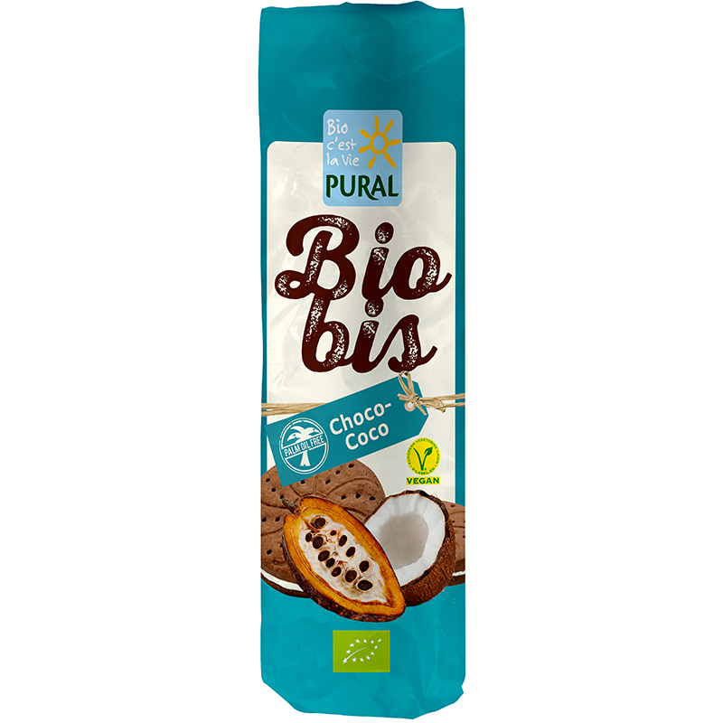 PURAL Bio Bis Choco-coco Doppelkekse<br>300 g, palmölfrei