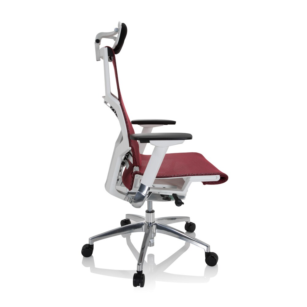 High End Bürostuhl POFIT WHITE I Netzstoff mit Armlehnen hjh OFFICE