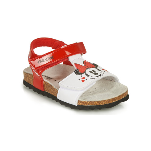 Geox - SANDAL CHALKI GIRL - Rouge / Blanc
