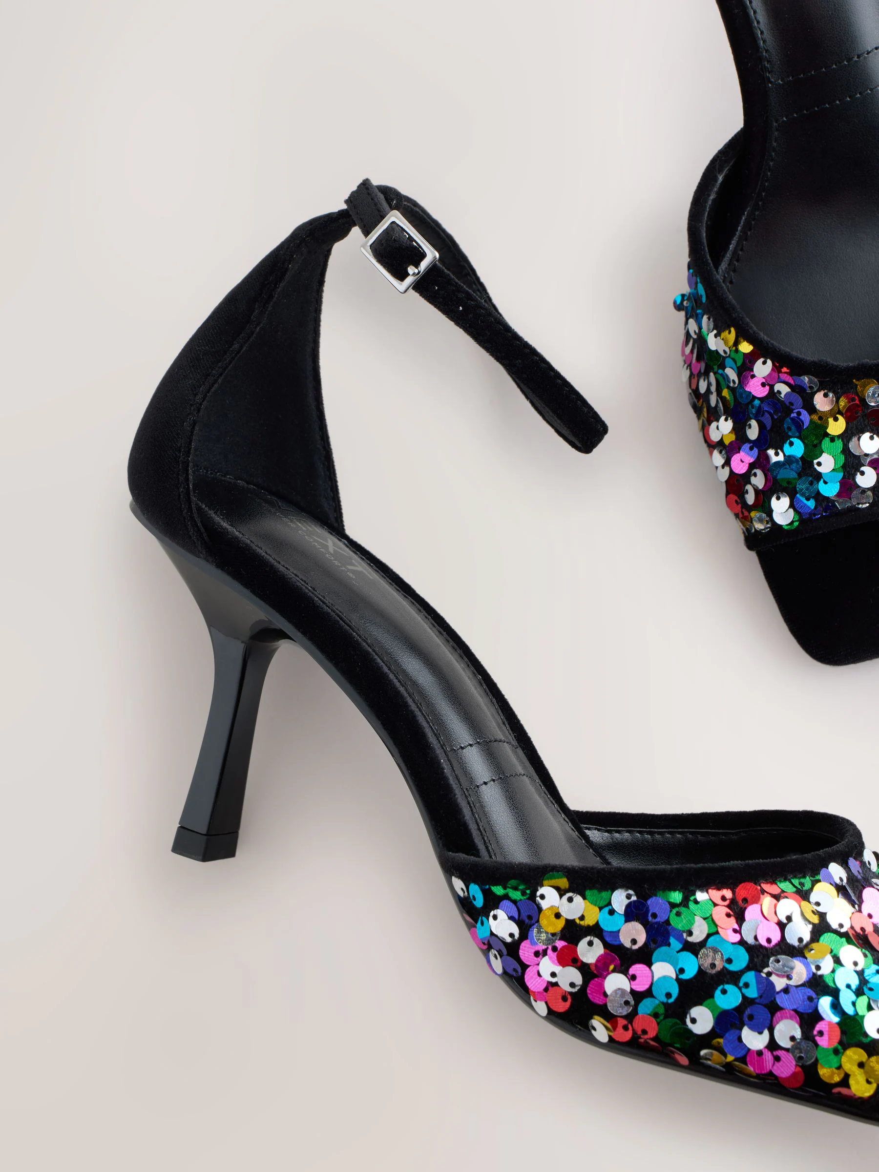 Meerdere kleuren - Forever Comfort Square Toe Multi Sequin Heeled Sandals