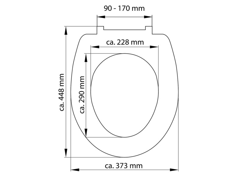 WC zitting duroplast, met soft-close-mechanisme