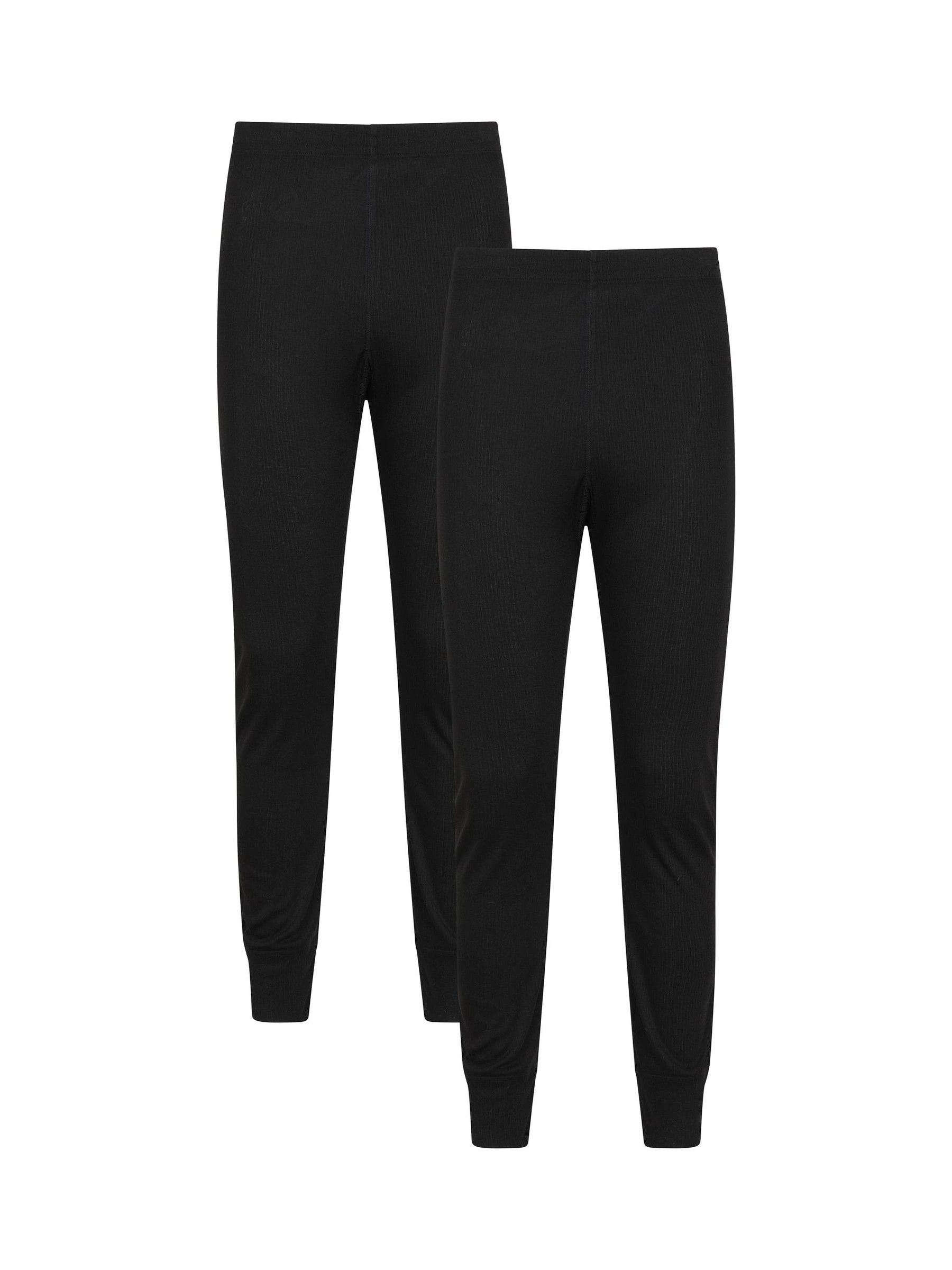 Zwart - Mountain Warehouse Talus Mens Thermal Joggers Multipack