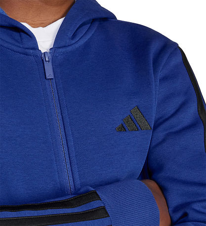 adidas Performance Cardigan - J 3S FL FZ HD - Royalblau/Black