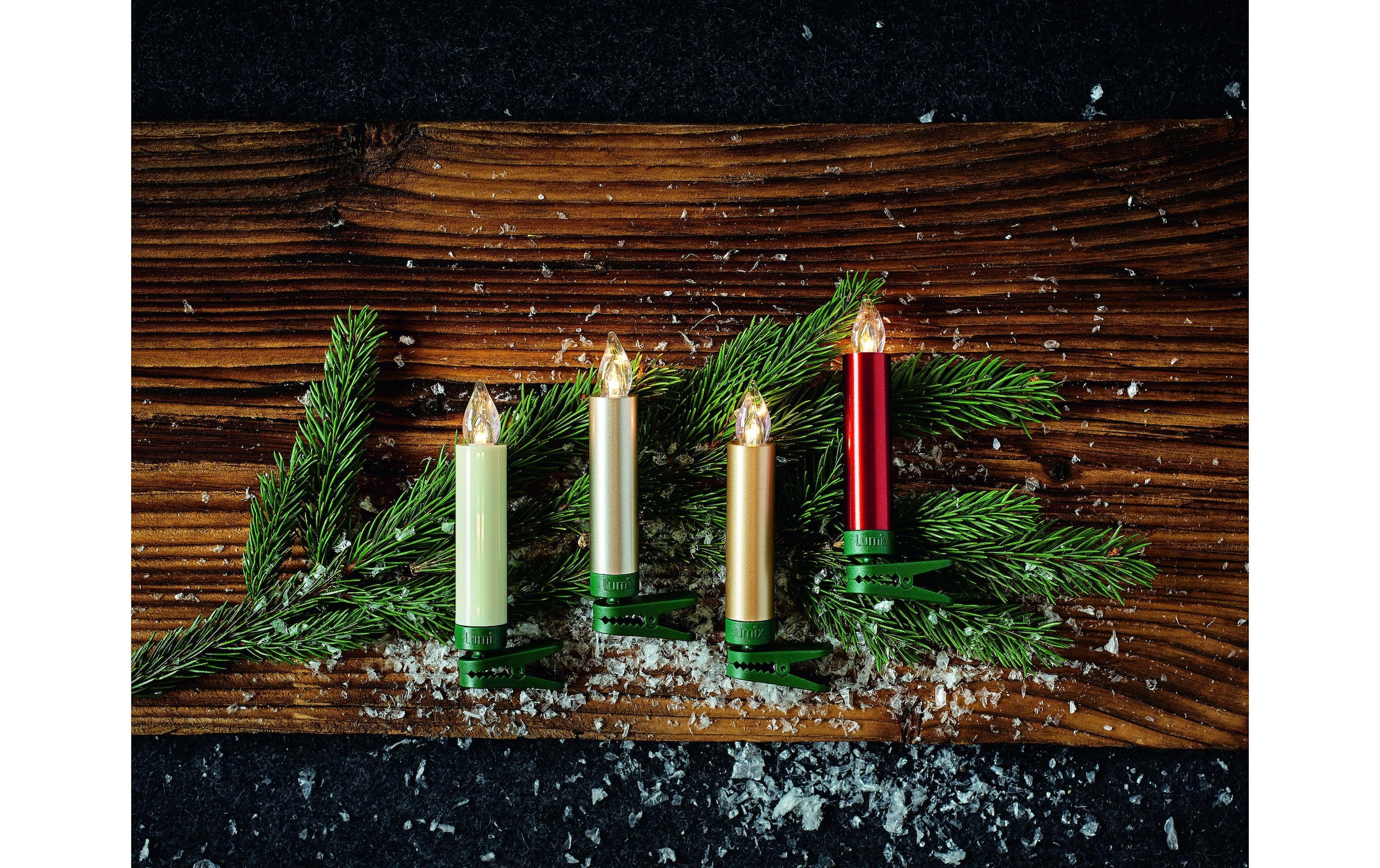 lumix LED-Christbaumkerzen »Lumix LED SuperLight Mini 12er-Starter Set« 12 Stk.-flammig