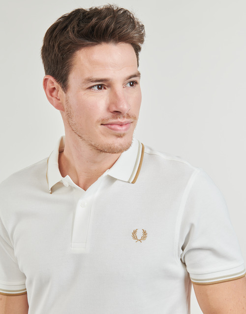 Fred Perry - TWIN TIPPED FRED PERRY SHIRT - Blanc / Beige