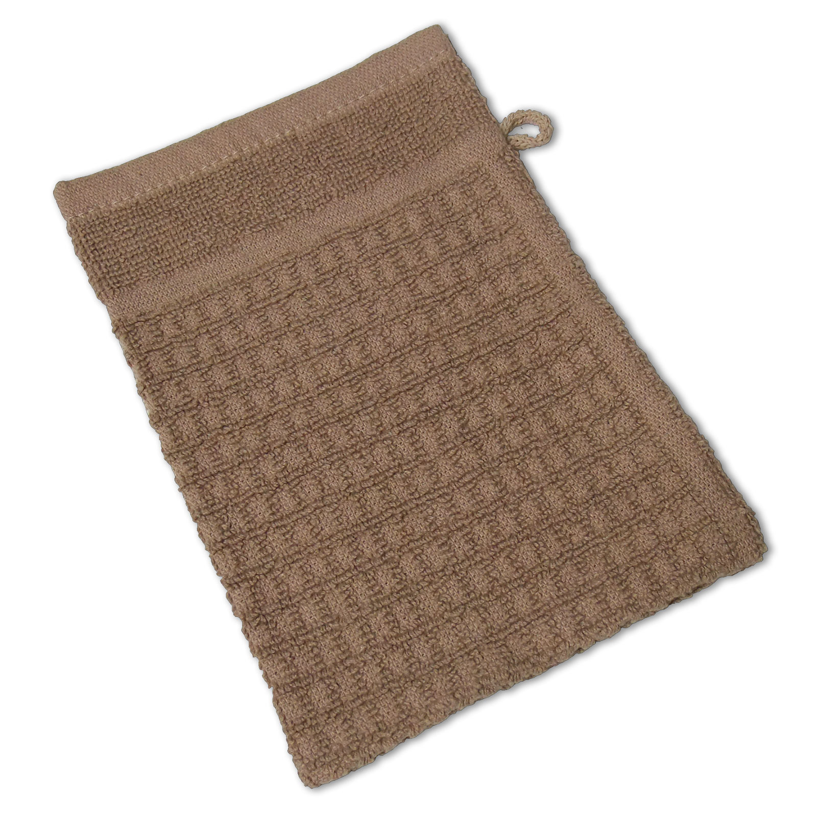 Calimosa Waschhandschuh - taupe - Baumwolle - 15x21 cm