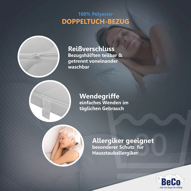 Beco Komfortschaummatratze »Medistar KS, Matratze Kaltschaum-Feeling 90x200 cm, 140x200 cm« 21 cm hoch Raumgewicht: 28 kg/m³ 1 Stk. tlg. Geprüft mit 1,0* 