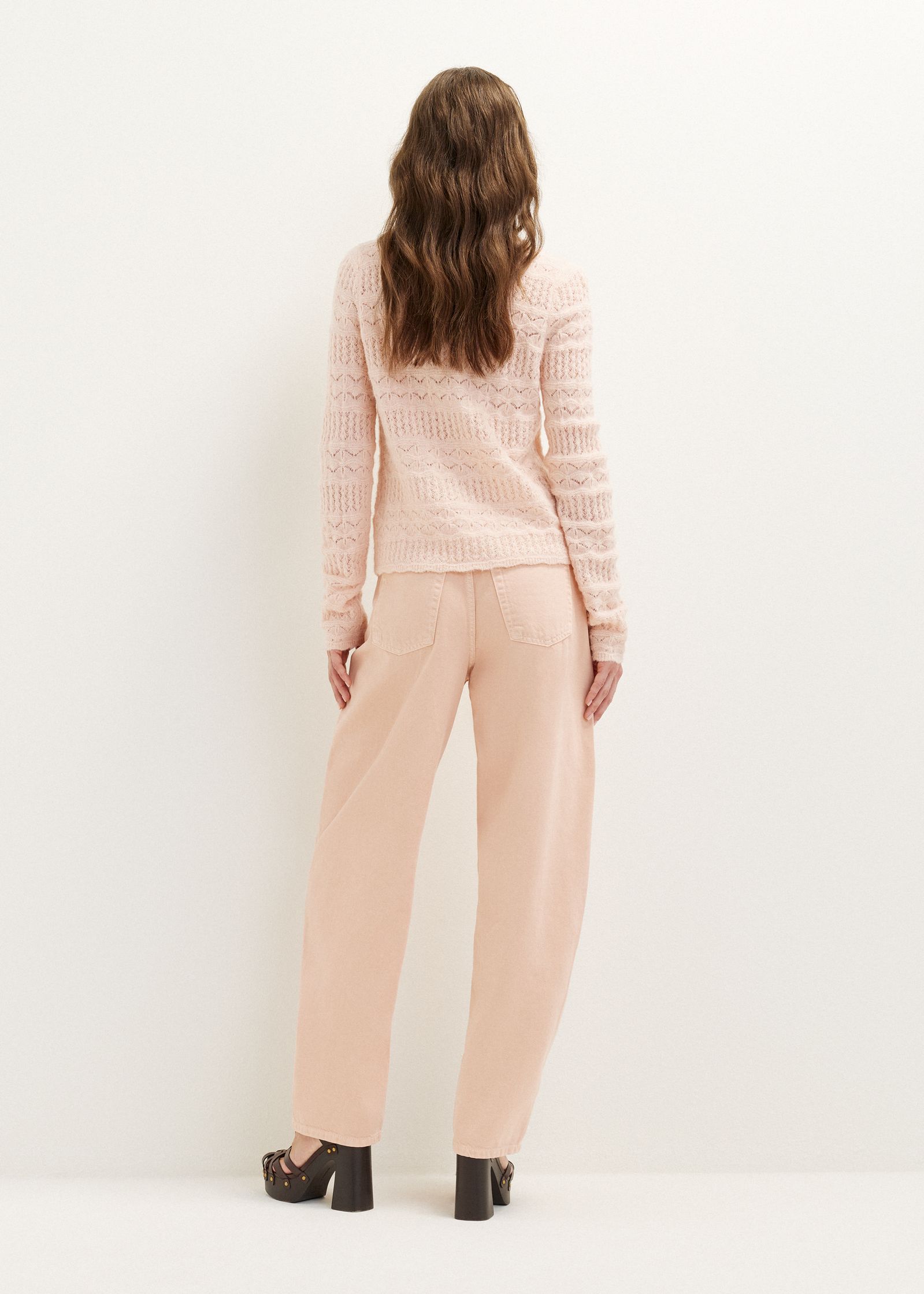 Vest met pointelle details