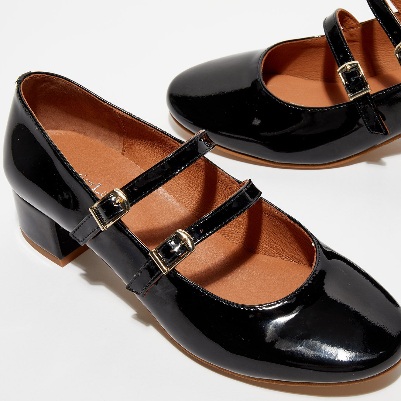 Quartier Latin Babies en Cuir verni Louise noires - Talon 4 cm