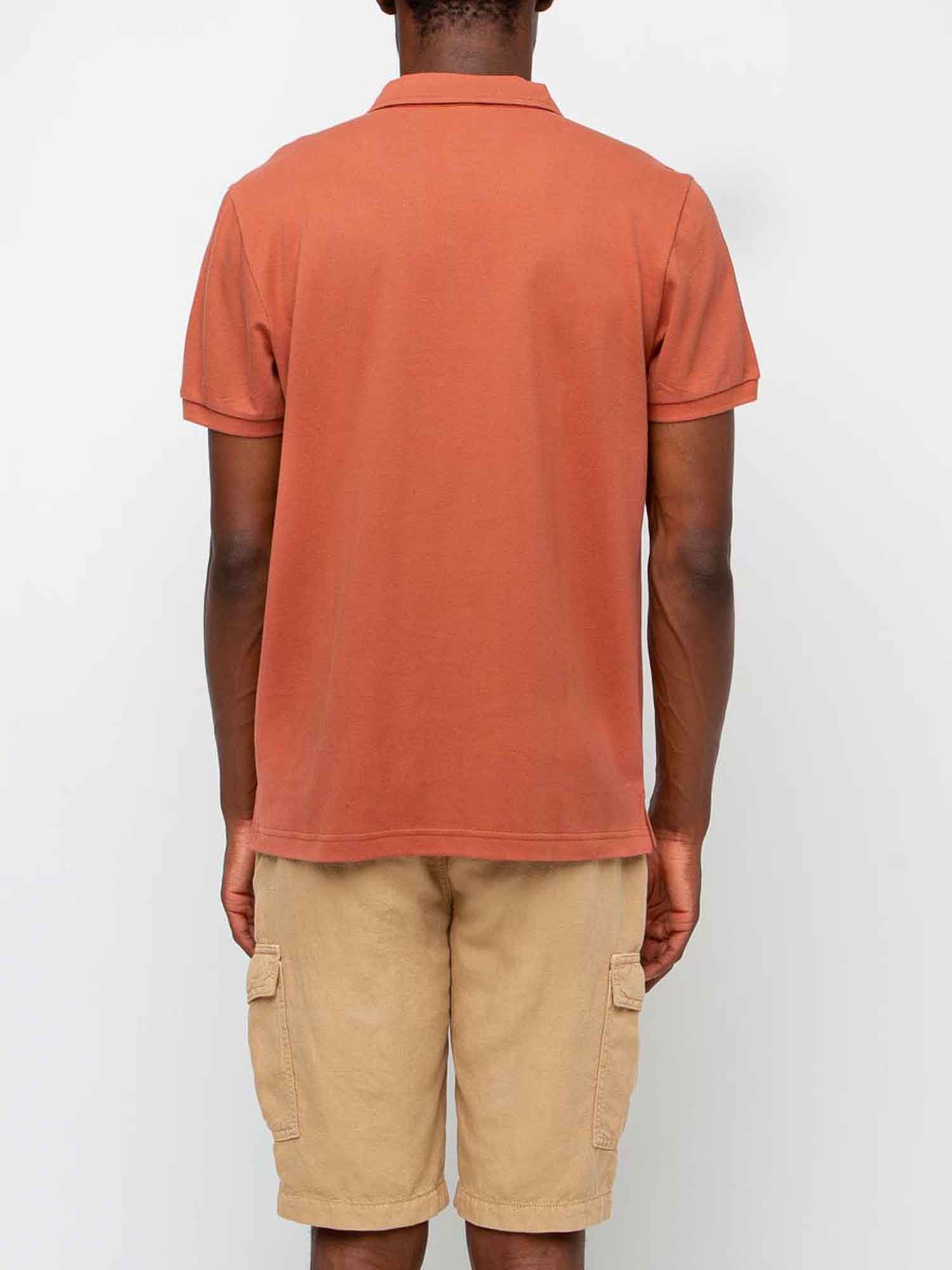 Polo Homme Esprit Jacquard Coton Orange