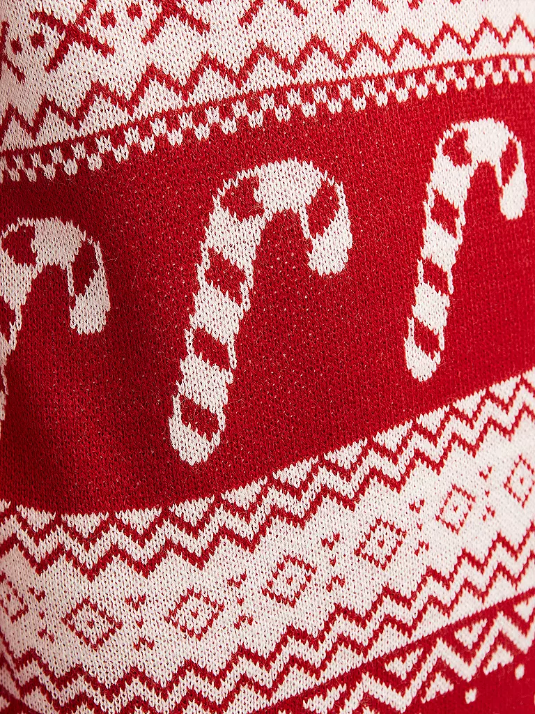 JACK & JONES Jungen Pullover JJXMAS GABRIEL rot