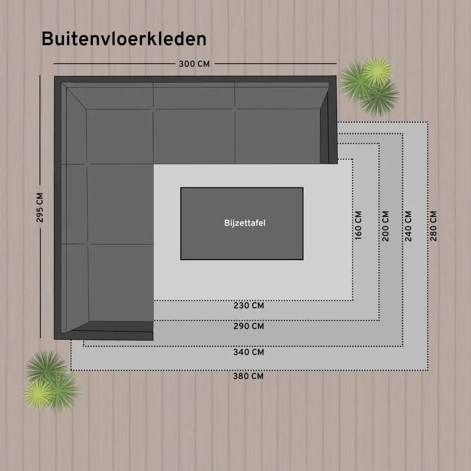 Eva Interior Buitenkleed Roest Frost - 380 x 280 cm