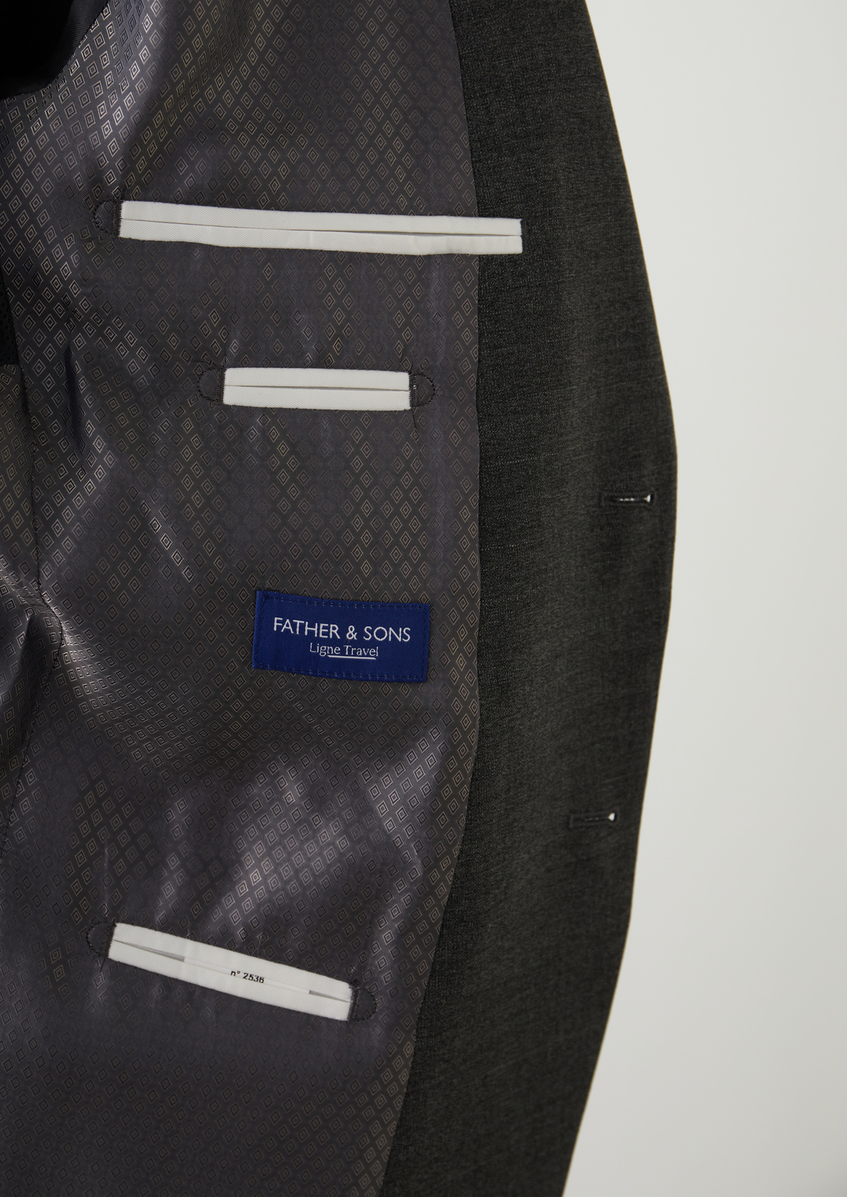 Veste de costume voyage Regular en laine unie grise