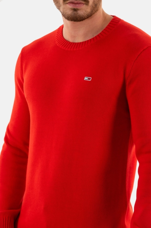 pull léger tommy jeans slim essntls xnl deep crimson