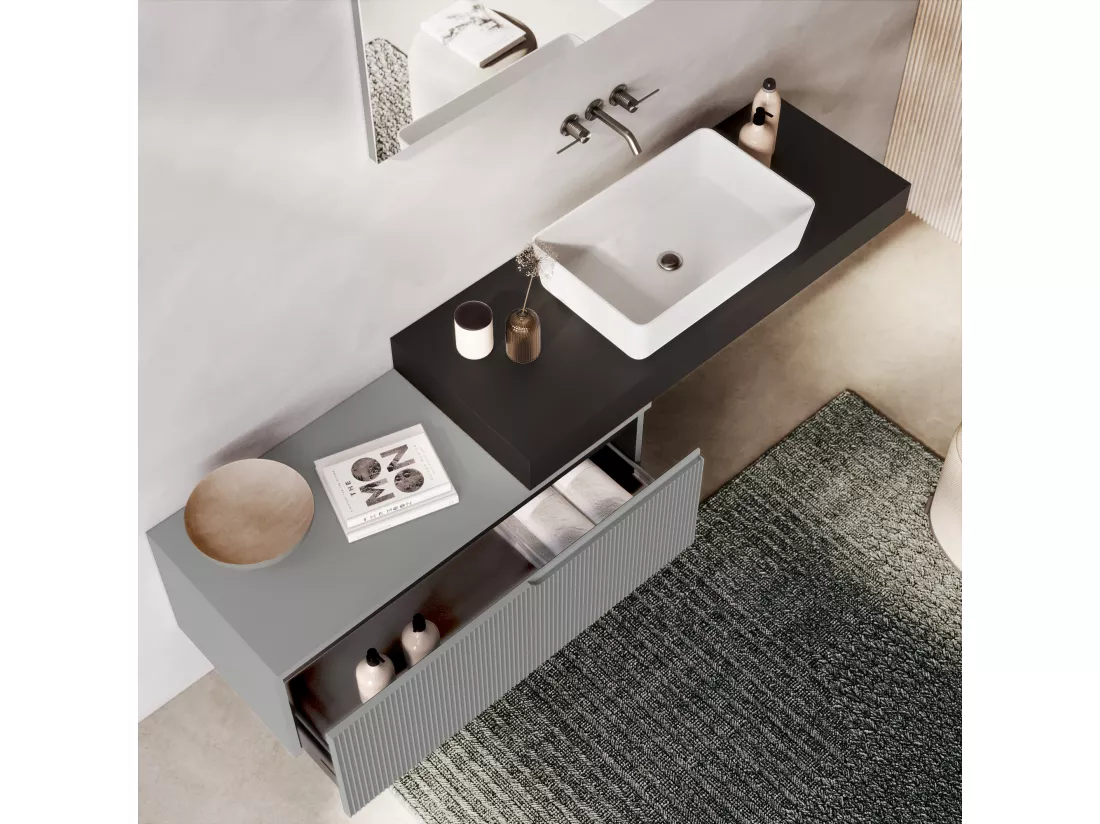 Composition 4 pieces VENERE anthracite/gris mat