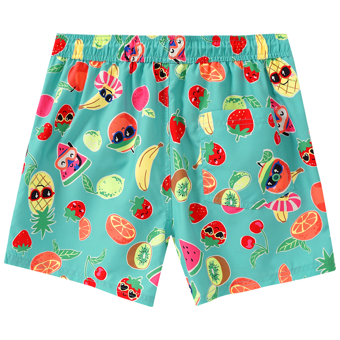 Famy Jungen Badeshorts mit Allover-Print helltürkis