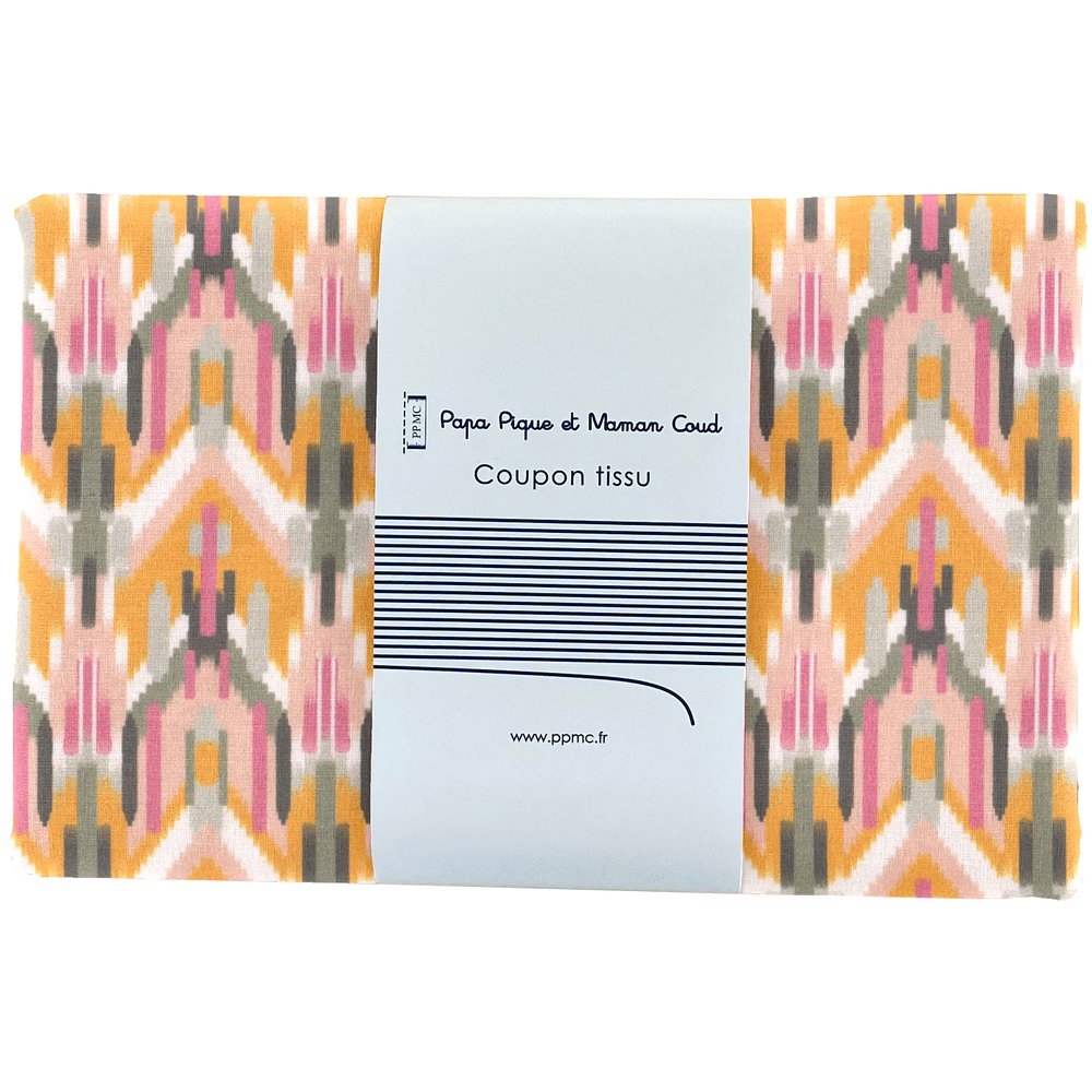 Coupon Tissu 1 M Ikat Ocre
