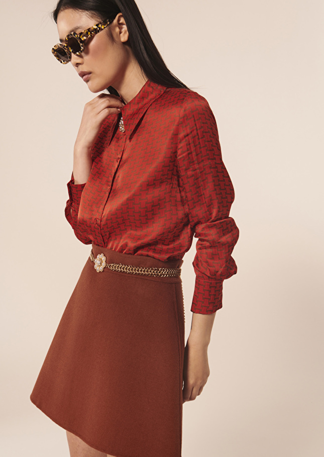 Chemise Charlotterouge imprimée monogramme