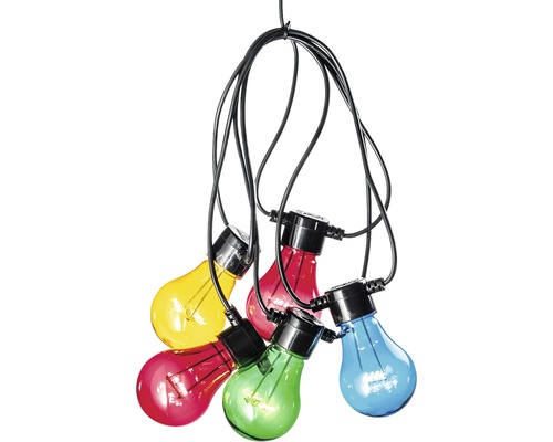 Konstsmide biertuin lichtsnoer, 20 LED-lampen, kleurrijk, warm wit
