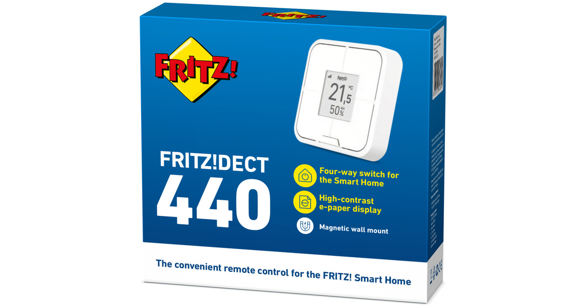 FRITZ!DECT 440 International Draadloos schakelaar  (Wit, viervoudige schakelaar voor smarthome)