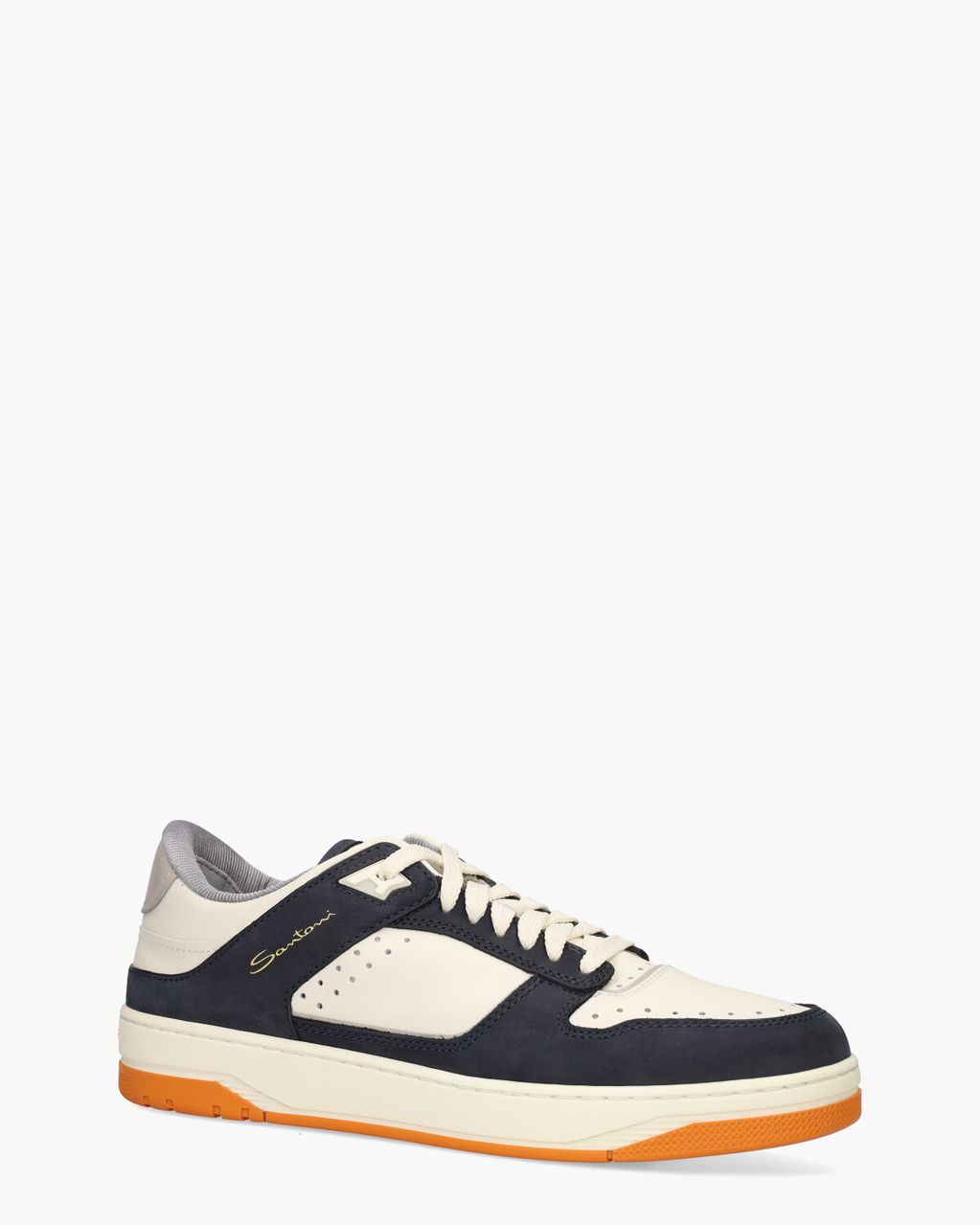 Santoni 21865 Off-White/Donkerblauw Herensneakers