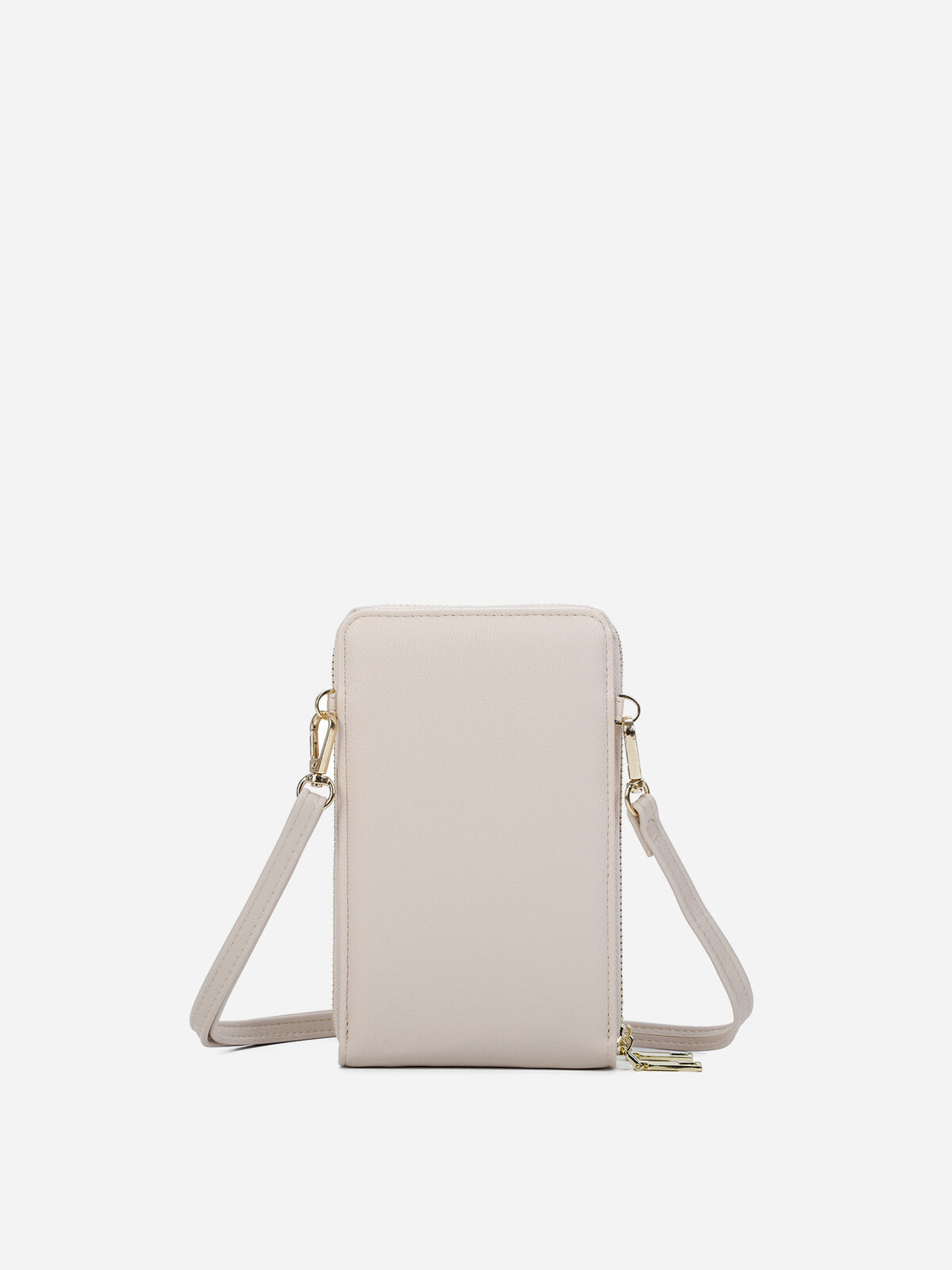 Sacoche à double poches zippées- Beige