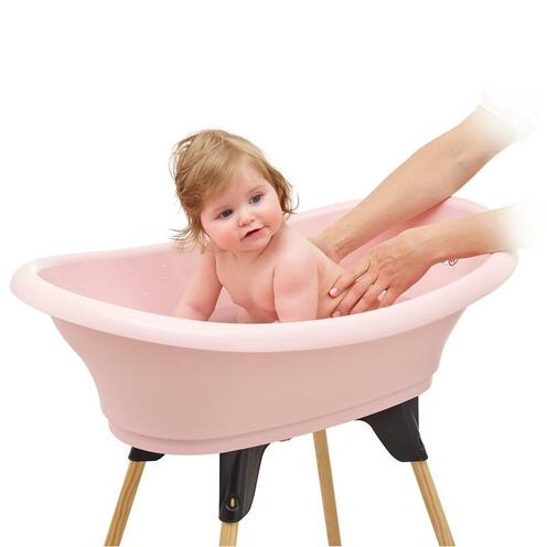 Kit Baignoire VASCO Rose Poudré : Baignoire + Pieds + Tuyau de vidange - THERMOBABY
