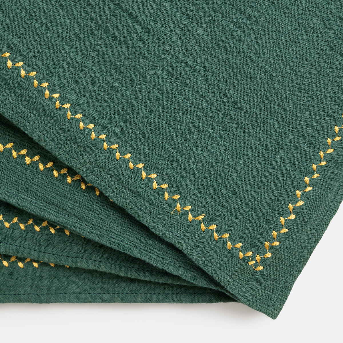 LA REDOUTE INTERIEURS<br>Conjunto de 4 guardanapos, bordado Kumla