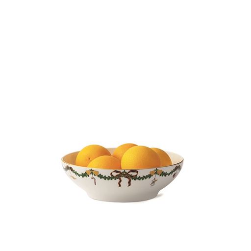 Royal Copenhagen Stjerne Riflet Jul Skål, Ø25 cm