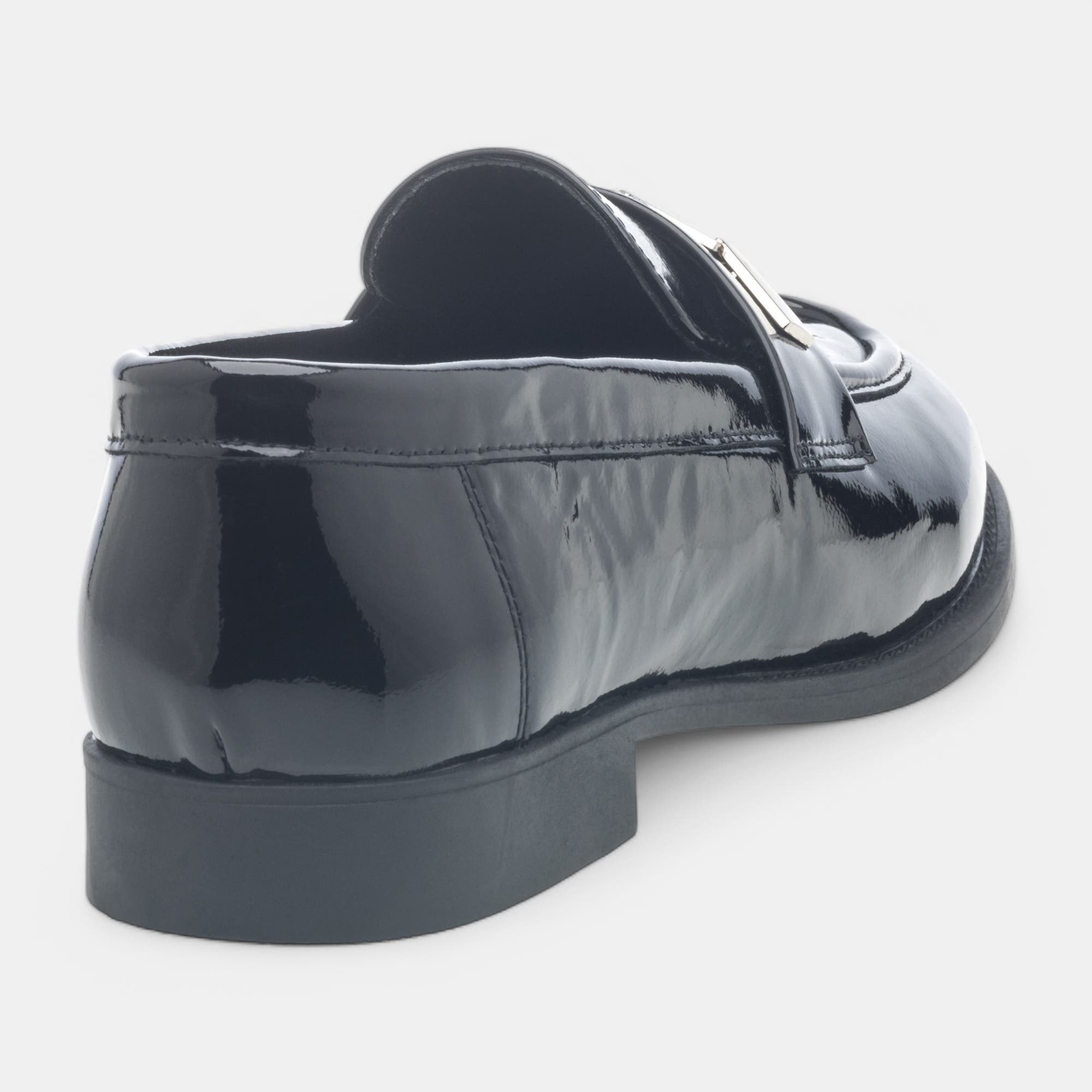 Mocassins Femme en cuir noir vernis