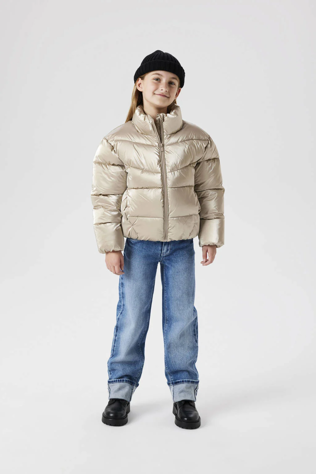 NAME IT KIDS gewatteerde jas goud
