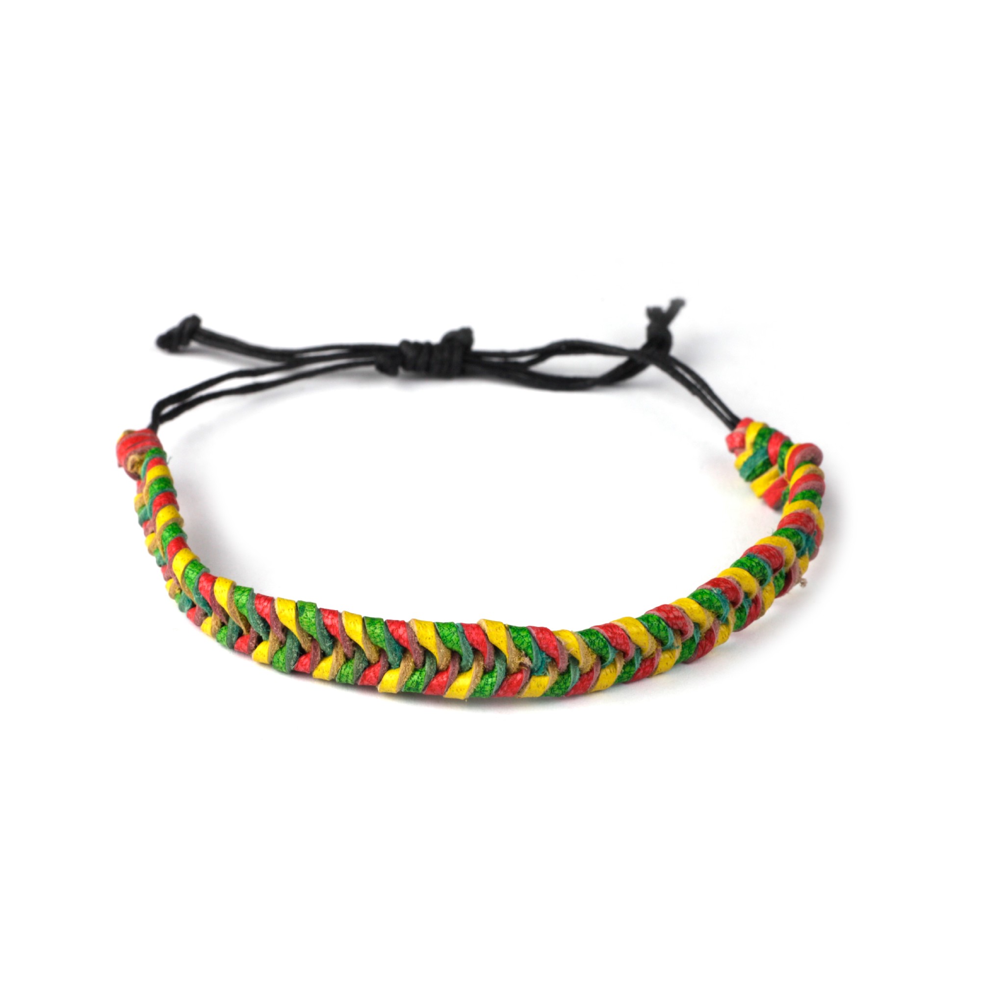 Armband geflochten, grün, rot, gelb, Ø 10 cm günstig bestellen