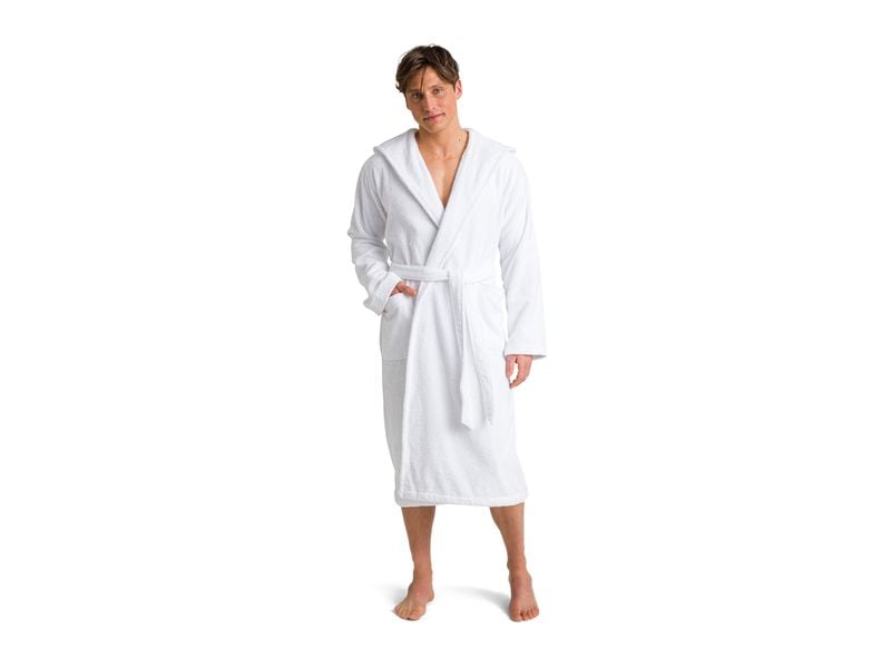 Möve Bademantel Superwuschel XL, Weiss Kapuzenmantel