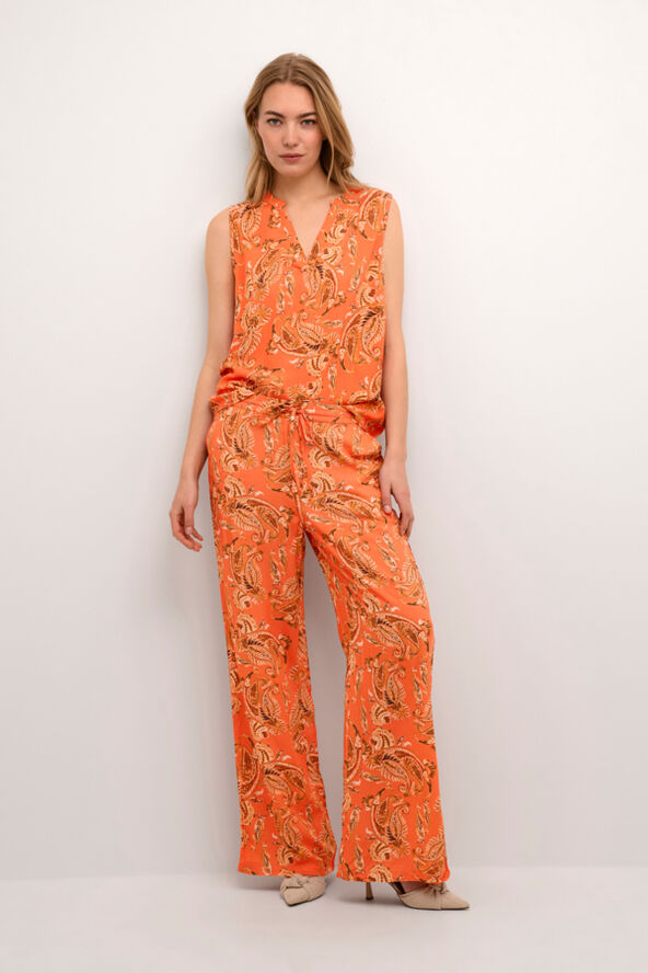 Cream CRRosina Pant Exotic orange paisley