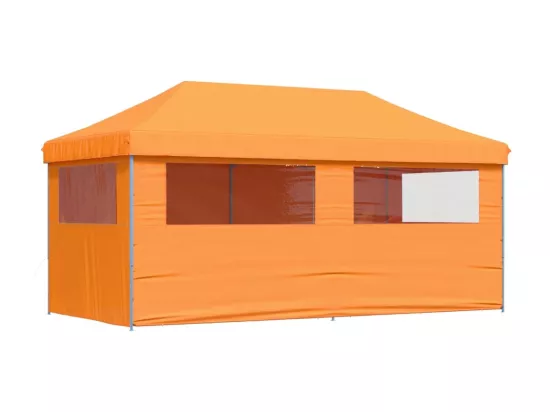 Tente de réception pliable escamotable avec 4 parois latérales