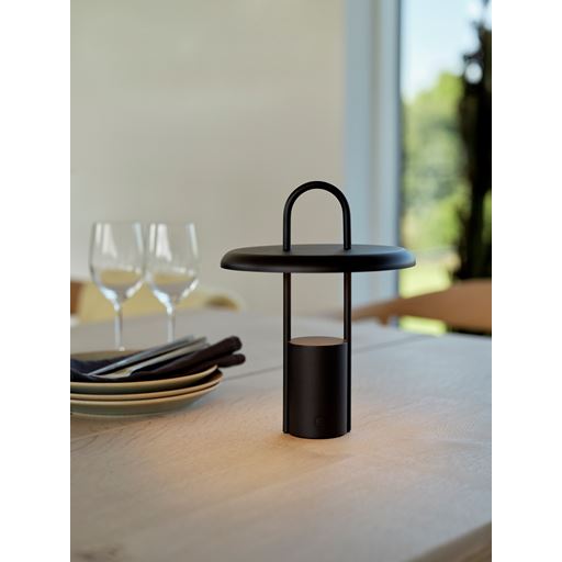 Stelton Pier Portable LED Lampe, Sort