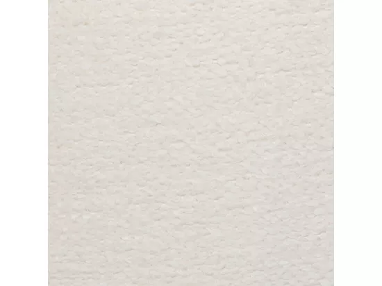 Pouf en tissu à bouclettes Blanc D 39 x H 40 cm