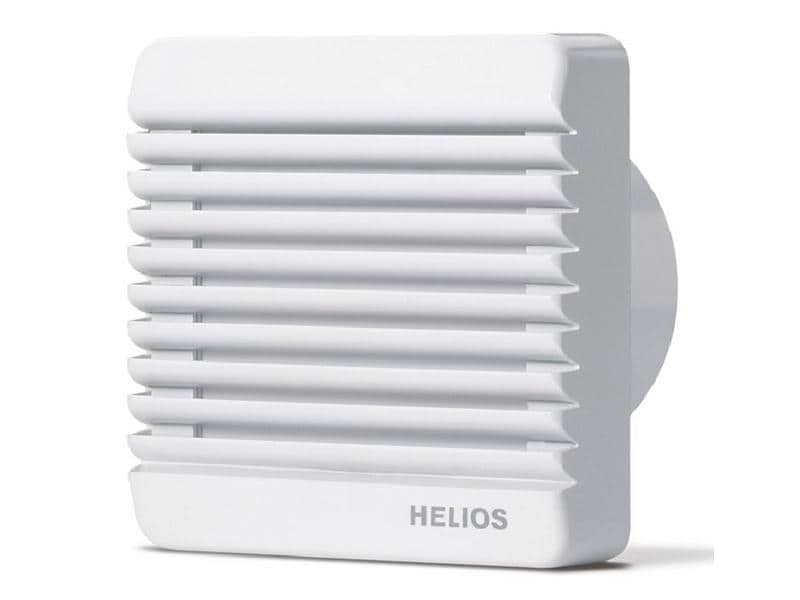 Helios Toilettenventilator 230 V Lüfter ohne Nachlauf HR 90 Minilüfter mit Kugellager elektrischer Verschlussklappe